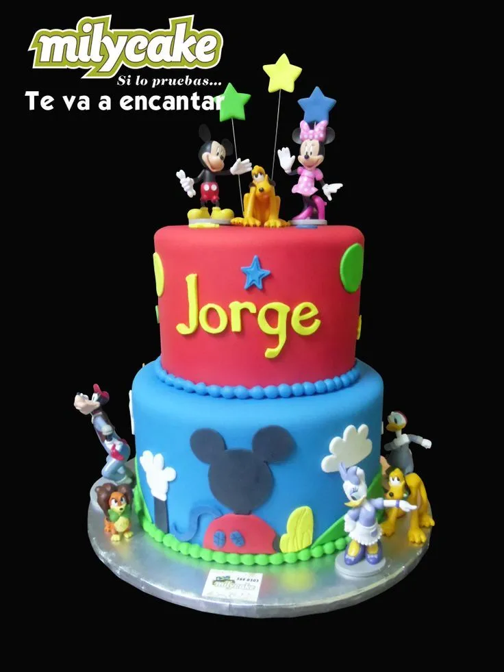 Mickey Mouse club house fondant cake | Pasteles Mily Cake | Pinterest