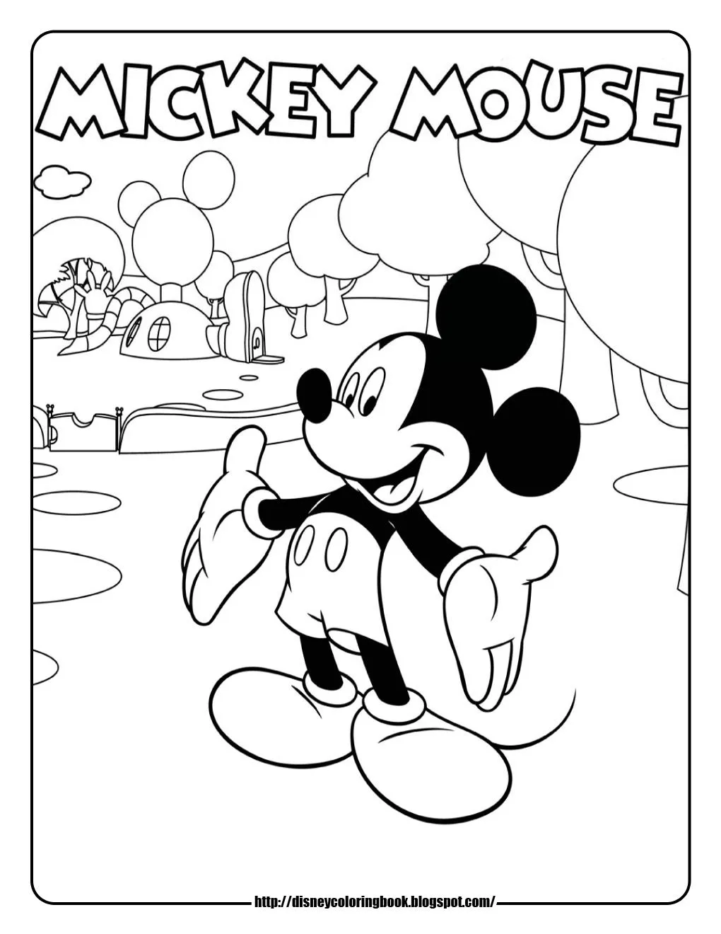 Mickey Mouse Clubhouse 1: Free Disney Coloring Sheets | Learn To ...