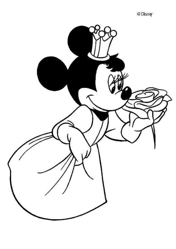 Mickey Mouse coloring pages - Mickey Mouse and Minnie Mouse in love