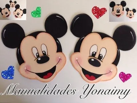 MICKEY MOUSE HECHO CON FOAMY O GOMA EVA | Crafts | Pinterest ...