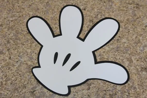 Mickey Mouse Hand DIY 7 Die Cuts 2 por EmelleeGifts en Etsy Mickey Mouse Hand DIY 7 Die Cuts 2 por EmelleeGifts en Etsy