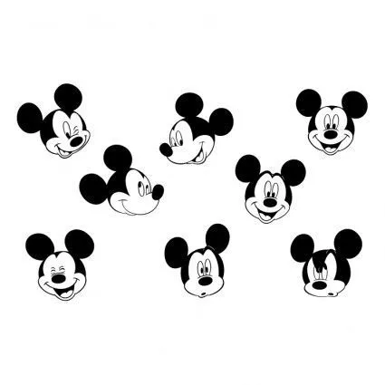 mickey mouse heads clip art | birthday party ideas