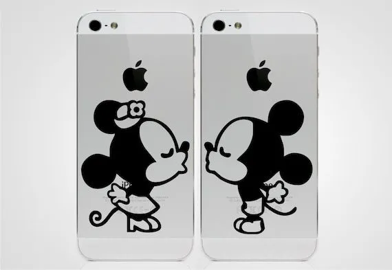 Mickey Mouse y Minnie Mouse besos iPhone 5 Sticker por decalplaza