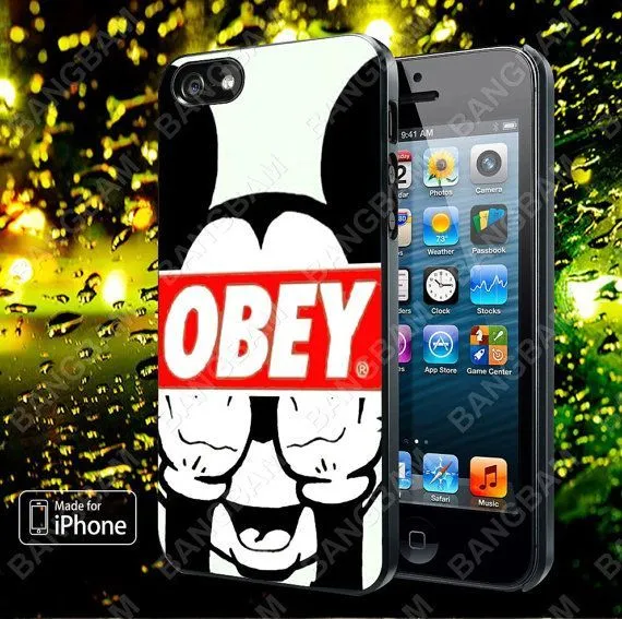 Mickey Mouse Obey case for iPhone 5, 5S, 5C, 4, 4S and Samsung Galaxy…