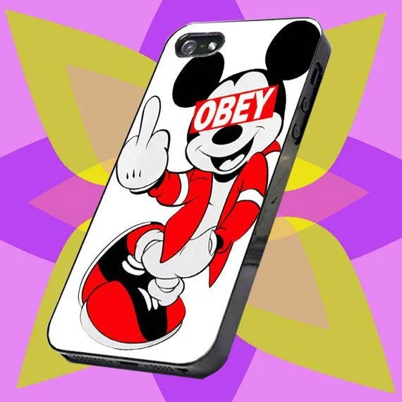 Mickey Mouse Obey Samsung Galaxy S3 S4 S5 Note 3 , iPhone 4 5 5c 6 ...