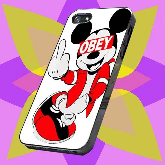 mickey mouse obey iphone 4 4s , 5 5s 5c and samsung galaxy s3 s4 ... mickey mouse obey iphone 4 4s , 5 5s 5c and samsung galaxy s3 s4 ...