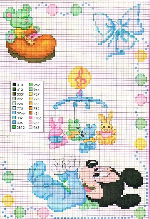 Mickey Mouse en punto de cruz para baberos - Imagui Mickey Mouse en punto de cruz para baberos - Imagui