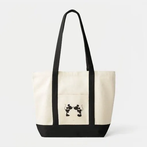 Mickey Mouse y silueta de Minnie Bolsas de Zazzle.