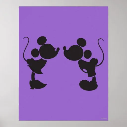 Mickey Mouse y silueta de Minnie Iman De Nevera | Zazzle Mickey Mouse y silueta de Minnie Iman De Nevera | Zazzle
