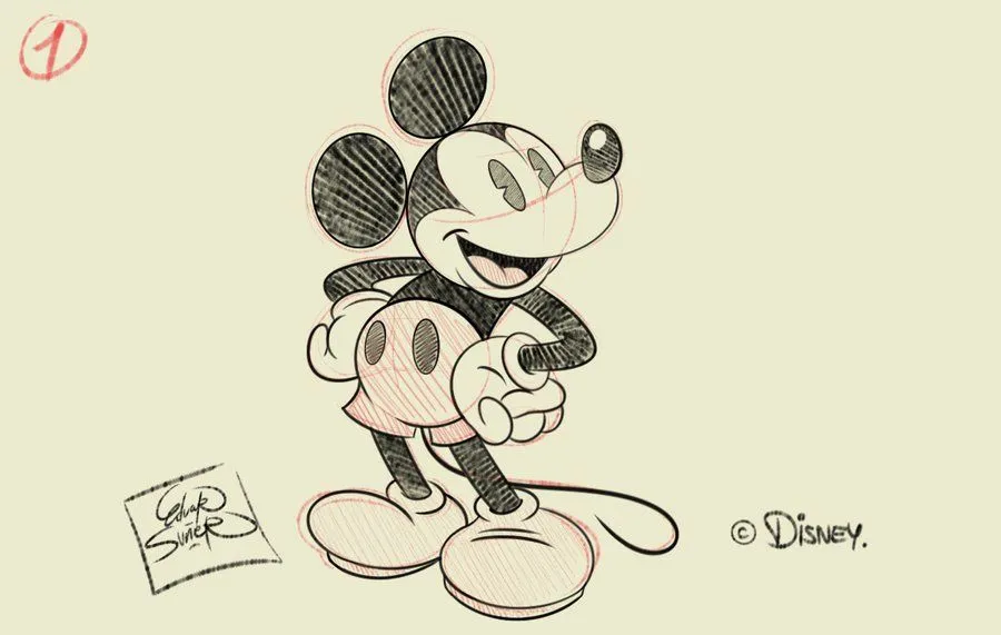 Mickey Mouse Sketch 1. por EduardSQ | Dibujando Mickey Mouse Sketch 1. por EduardSQ | Dibujando