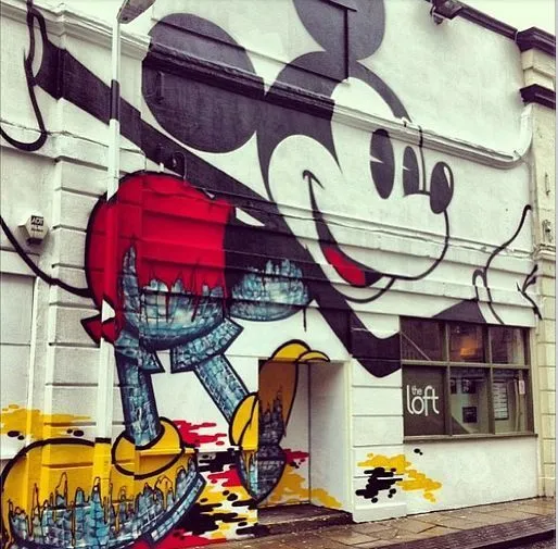Mickey Mouse Street Art #graffiti | Art+ Street.Mural ... Mickey Mouse Street Art #graffiti | Art+ Street.Mural ...