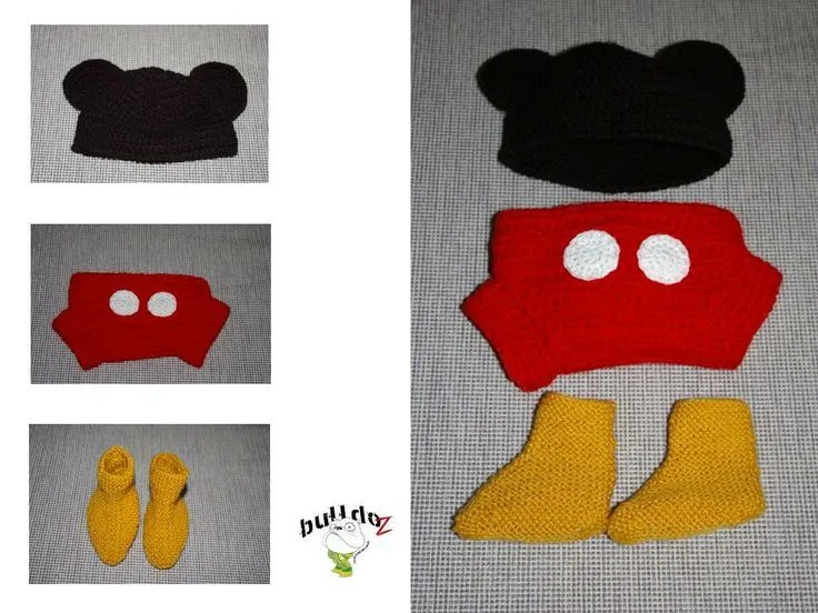 Mickey Mouse tejido a ganchillo para un bebe by BulldoZ ... Mickey Mouse tejido a ganchillo para un bebe by BulldoZ ...
