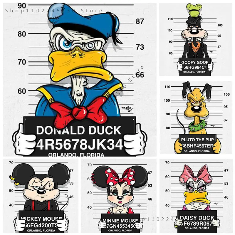 Mickey Mouse With Minnie Donald Duck Pluto In Prison Canvas Painting Poster Prints Funny Anime Wall Art Pictures Home Decor - Painting & Calligraphy - AliExpress Mickey Mouse With Minnie Donald Duck Pluto In Prison Canvas Painting Poster Prints Funny Anime Wall Art Pictures Home Decor - Painting & Calligraphy - AliExpress