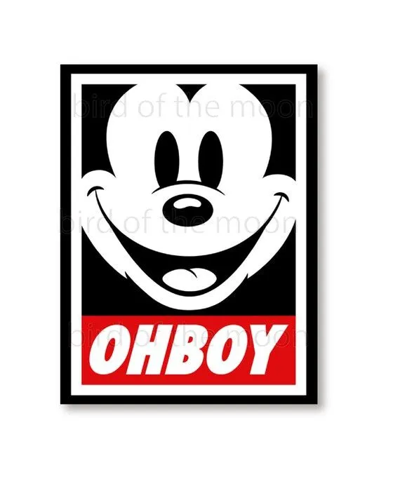 Mickey Obey Oh Boy Sticker Iron On Transfer Digital Piy Clipart ... Mickey Obey Oh Boy Sticker Iron On Transfer Digital Piy Clipart ...