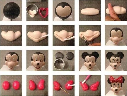Mickey paso a paso en fimo, arcilla, porcelana, etc. | porcelana ...