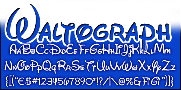 MICKEYAVENUE.com - Disney Fonts: Waltograph MICKEYAVENUE.com - Disney Fonts: Waltograph