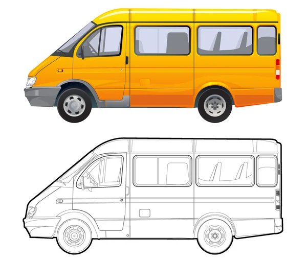 Microbuses de pasajeros detallado vector — Vector stock © pakowacz ... Microbuses de pasajeros detallado vector — Vector stock © pakowacz ...