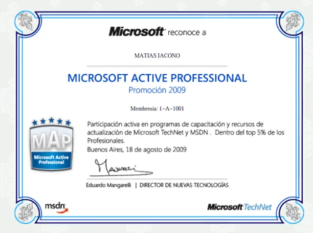 Microsoft Active Professional | Matías Iacono Microsoft Active Professional | Matías Iacono