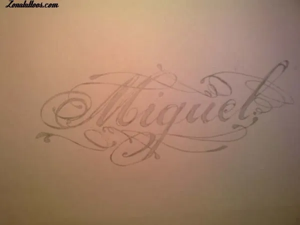 Plantilla/Diseño Tatuaje de Japtatto - Nombres Letras Miguel Plantilla/Diseño Tatuaje de Japtatto - Nombres Letras Miguel