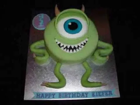 Mike Wazowski (Monster Inc) Fondant Cake - YouTube