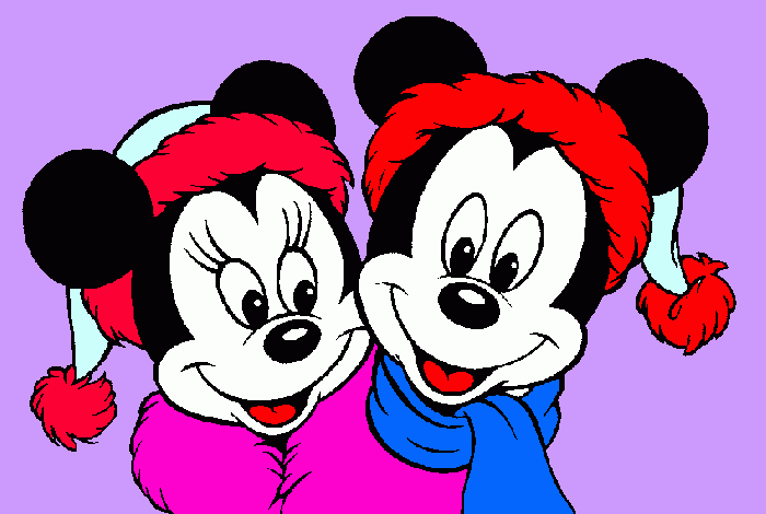 miki y mini para colorear, miki y mini para imprimir