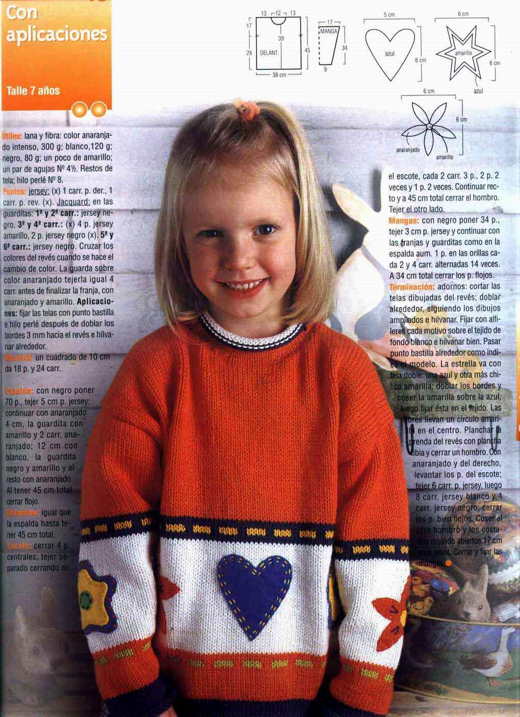 Mil cosas en el Baúl: Pulover Sueter con aplicaciones para Niñas a ... Mil cosas en el Baúl: Pulover Sueter con aplicaciones para Niñas a ...