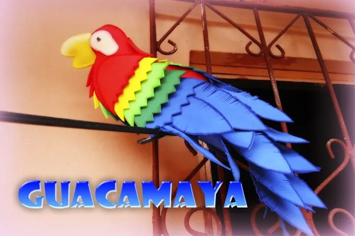 Mil ideas Scaly Dama Dragon: Guacamaya Hecha de Foamy (Goma Eva ... Mil ideas Scaly Dama Dragon: Guacamaya Hecha de Foamy (Goma Eva ...