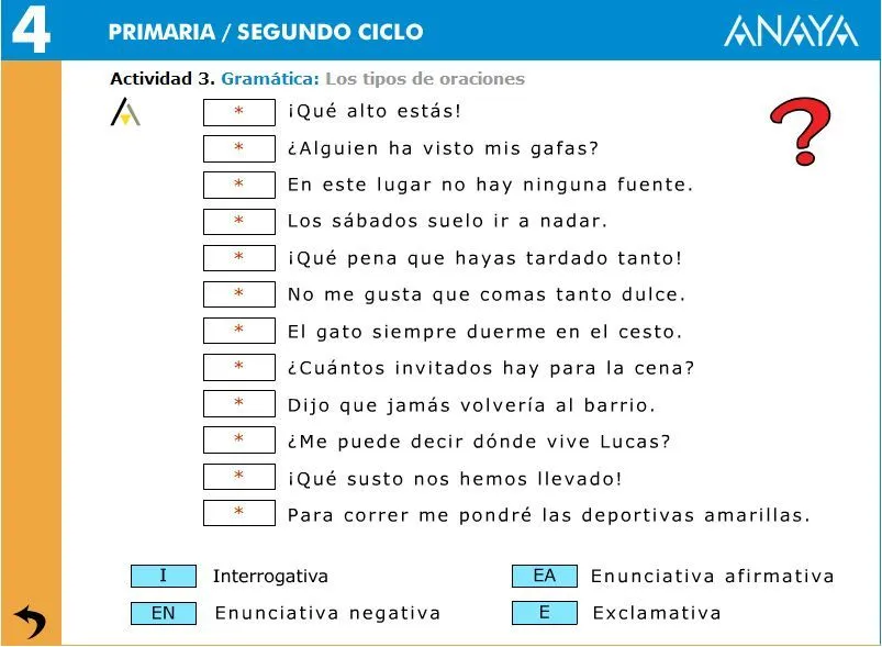 MilagroTIC: TEMA 14 - LENGUA - 6º - CLASES DE ORACIONES ...