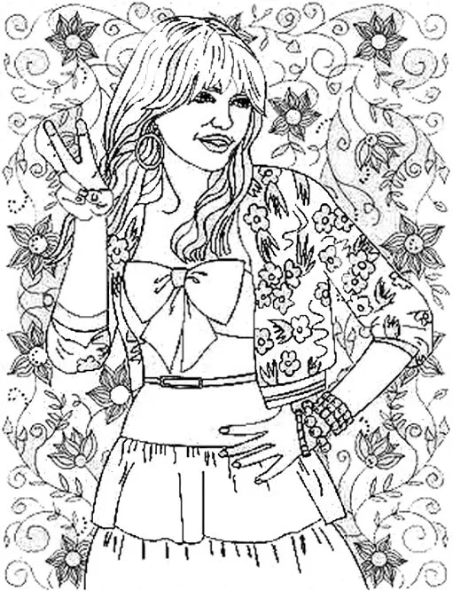 Miley Cyrus: Hannah Montana Para Colorir