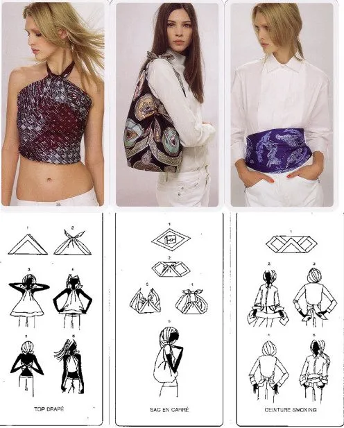 milowcostblog: Cómo colocar pañuelos by Hermès