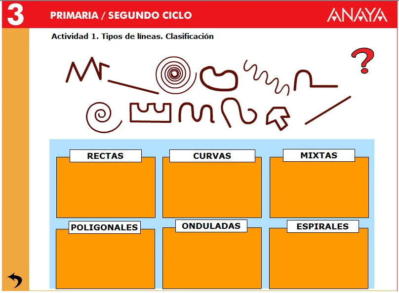 LA MINA .... 3º de PRIMARIA: TIPOS DE LÍNEA. CLASIFICACIÓN