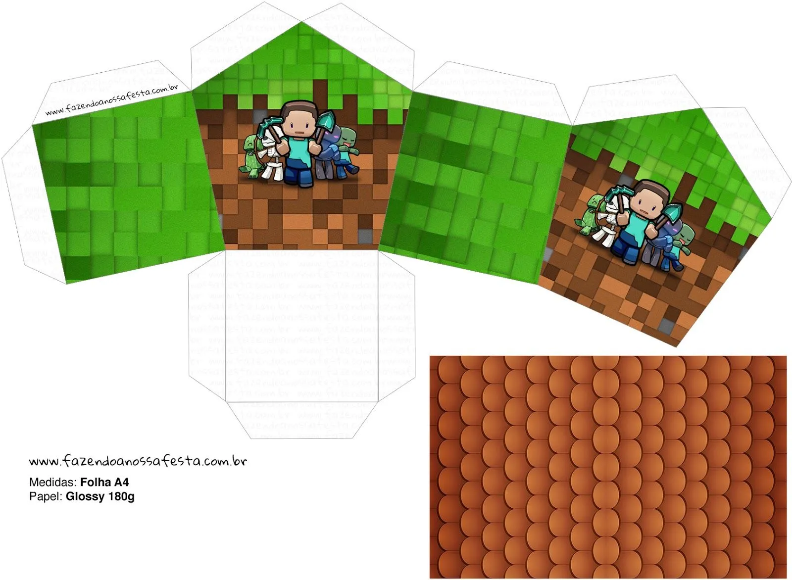 Minecraft: Caja con forma de Casa para Imprimir Gratis. - Oh My Fiesta! Friki Minecraft: Caja con forma de Casa para Imprimir Gratis. - Oh My Fiesta! Friki
