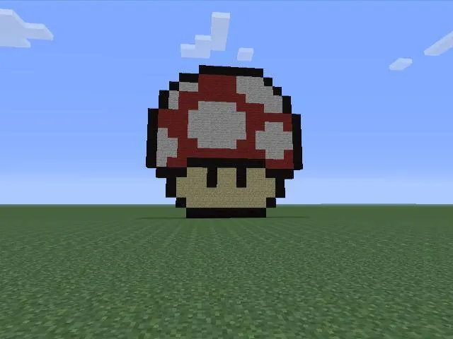Minecraft Pixel Art - Hongo de Mario Bros by MadaraOkami412 on ... Minecraft Pixel Art - Hongo de Mario Bros by MadaraOkami412 on ...