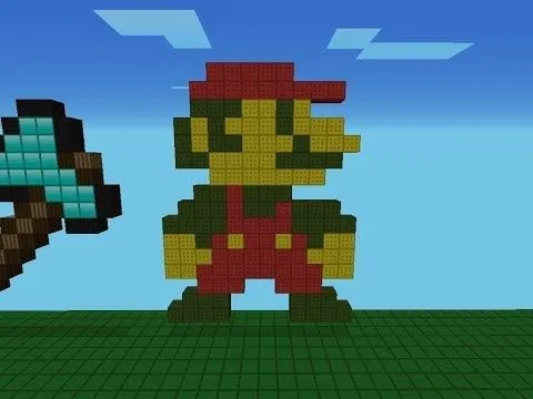 Minecraft Pixel Art: Como Hacer A Mario Bros [1985] - YouTube