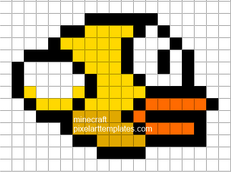 Minecraft Pixel Art Templates: Flappy Bird