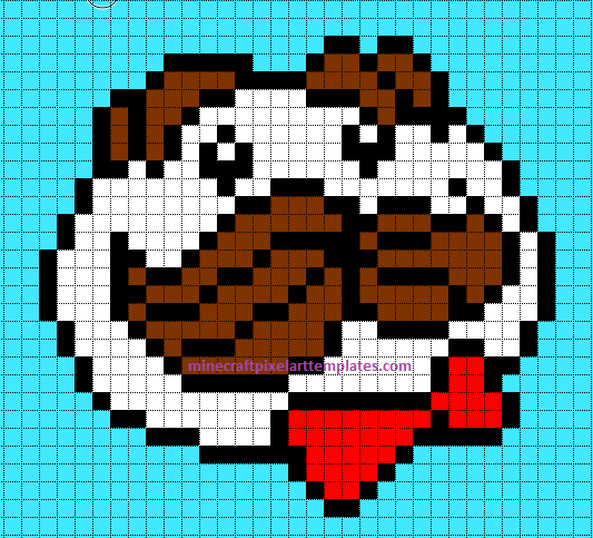 Minecraft Pixel Art Templates: Pringles Man
