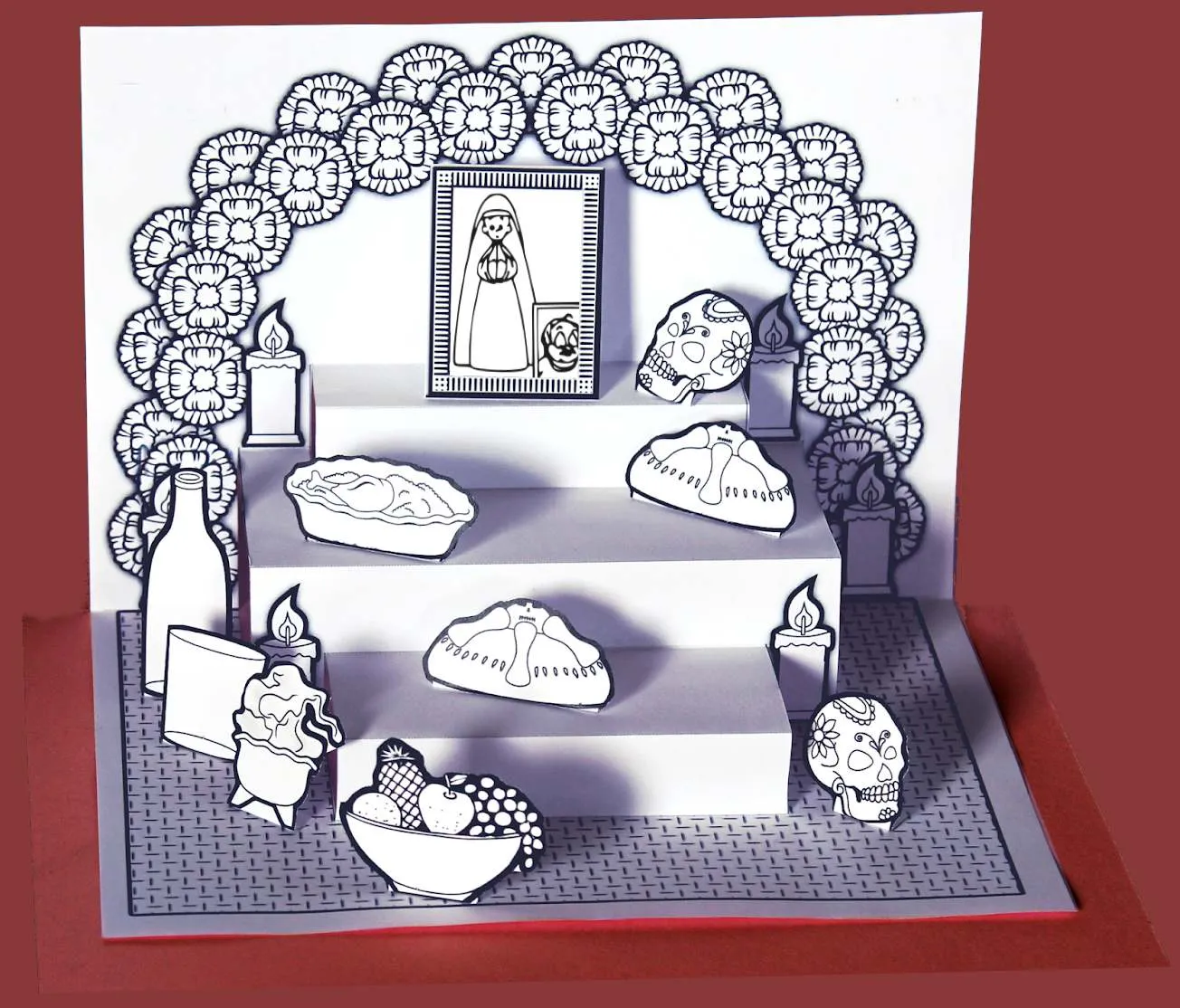 Mini Altar de Muertos para decorar gratis
