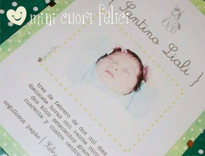 Mini Cuori Felici: Nacimiento { Cuadro con los datos del recién ...