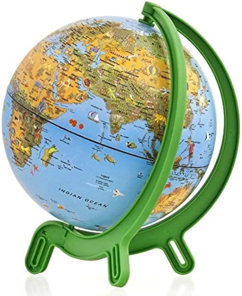 Mini Globo Terráqueo para Niños Verde 16 cm | Actualizado en Español con División Política | Mini Globo Terráqueo para Niños Verde 16 cm | Actualizado en Español con División Política |