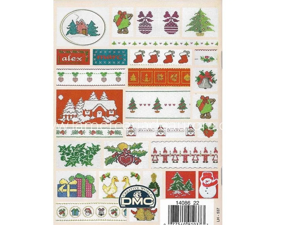Mini libro punto de cruz DMC - Motivos Navideños Mini libro punto de cruz DMC - Motivos Navideños