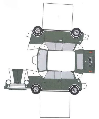 mini cooper para recortar y pegar