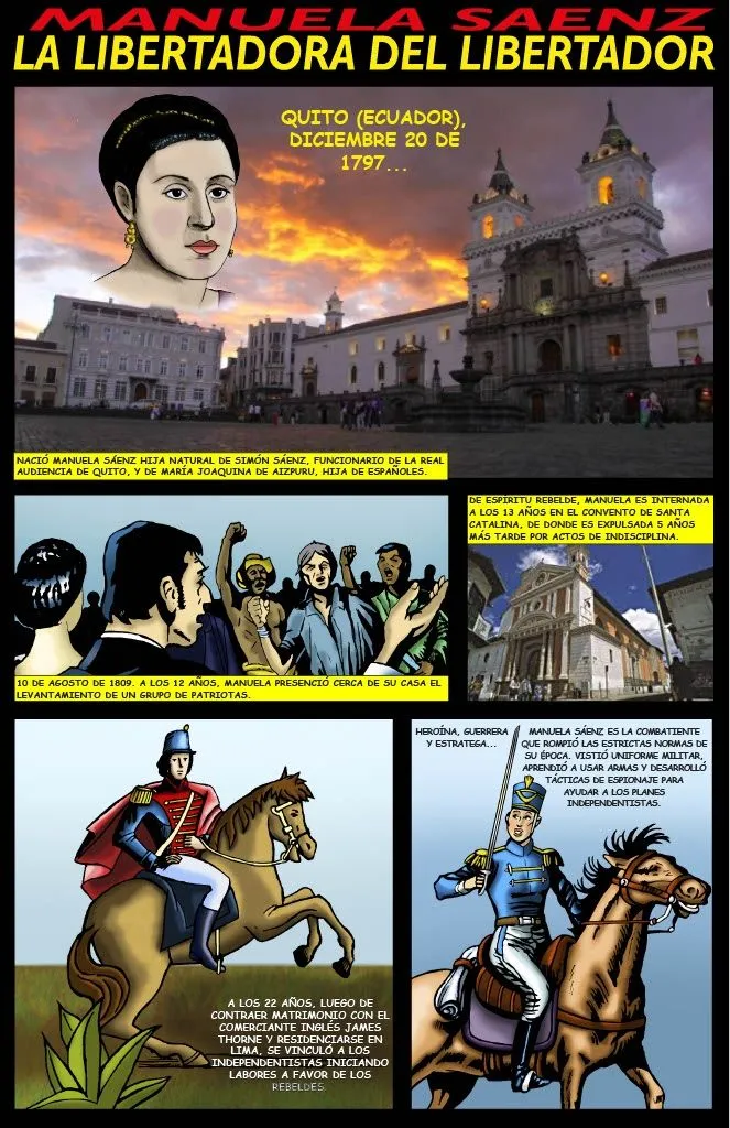 Minibiografía ilustrada de Manuela Saenz, La libertadora del libertador – El Colectivo: Comunicación Popular Minibiografía ilustrada de Manuela Saenz, La libertadora del libertador – El Colectivo: Comunicación Popular