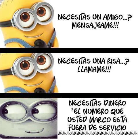 Minion con mensaje de Amistad: ¿Necesitas un amigo? - ⊹ Imagenes ... Minion con mensaje de Amistad: ¿Necesitas un amigo? - ⊹ Imagenes ...