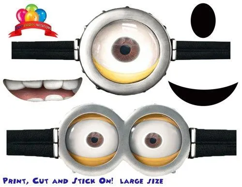 Minion Mouth Stickers - Minions Iron Transfer - Birthday Party ...