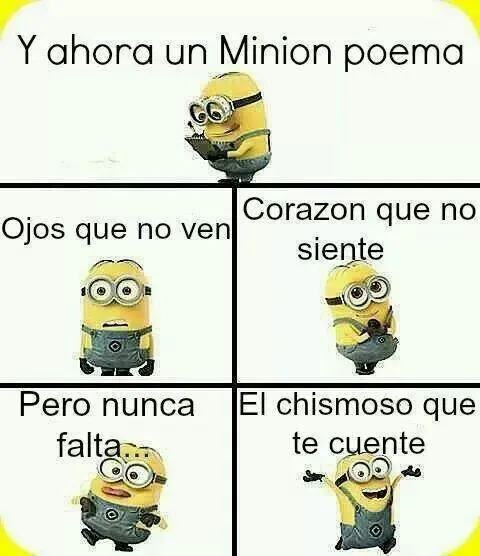 Minion poema | Spanish pins | Pinterest