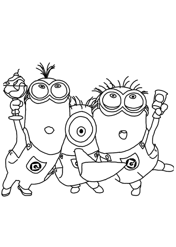 Minions para colorear