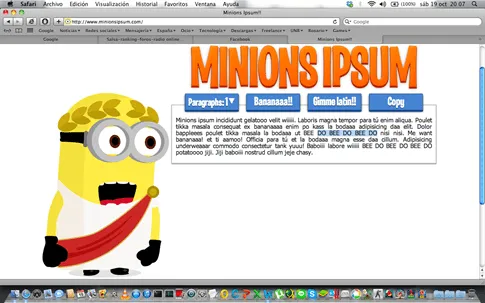 Minions ipsum: Aprende a hablar en idioma minions