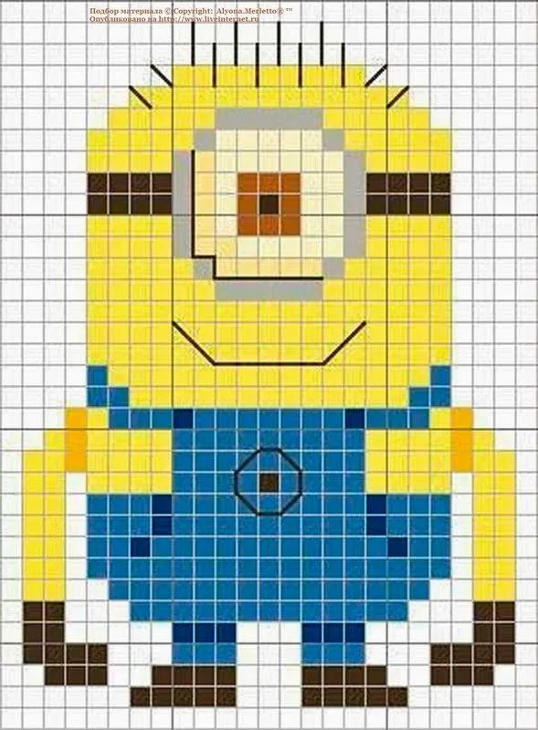 Muchos Minions en punto de cruz con gráficos ~ Solountip.com Muchos Minions en punto de cruz con gráficos ~ Solountip.com