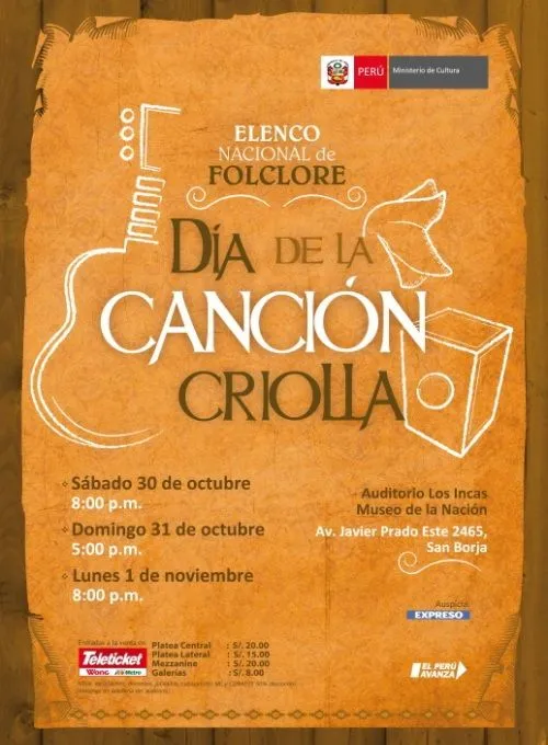 Ministerio de Cultura celebra El día de la canción criolla ... Ministerio de Cultura celebra El día de la canción criolla ...