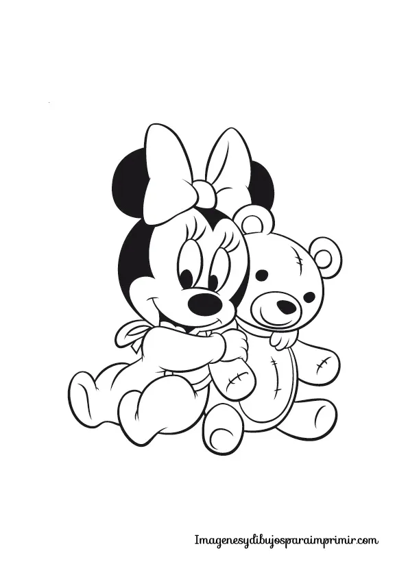 Minnie Mouse Bebe Para Colorear Colorear Dibujos Car Pictures